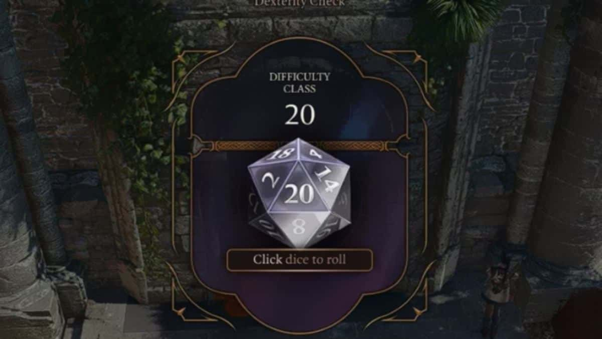 Baldur's Gate 3 Dice roll