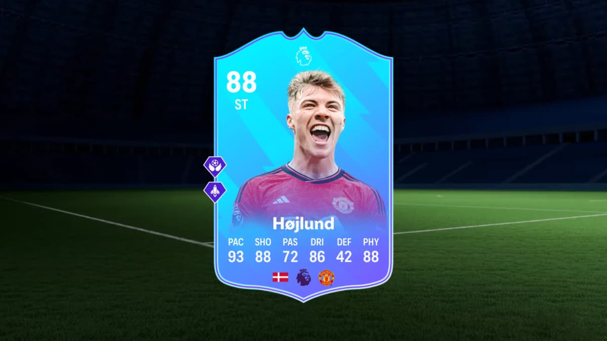 PL POTM Rasmus Hojlund card in EA FC 24