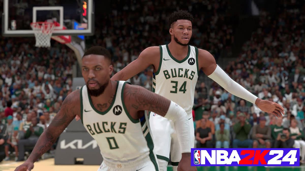 Damian Lillard and Giannis Antetokounmpo NBA 2K24