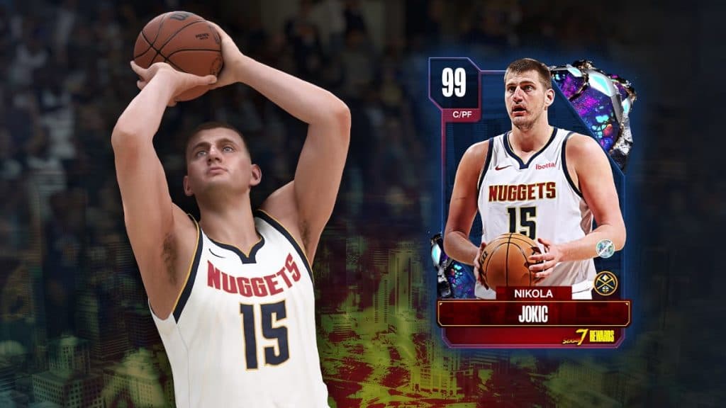 NBA 2K24 Season 7 Dark Matter Nikola Jokic card