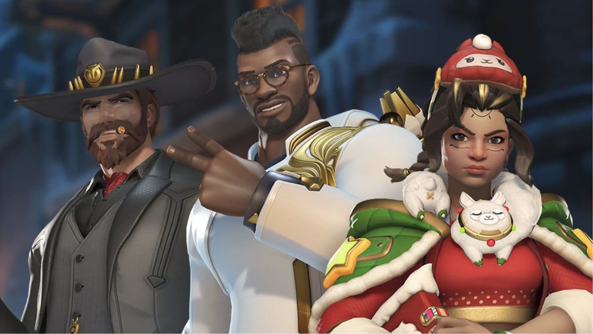 overwatch 2 characters cassidy, baptiste, and illari