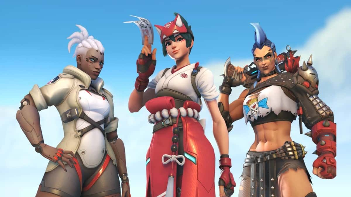 Sojourn, Kiriko, and Junker Queen in Overwatch 2 poster